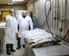 Ветеран СВО Андрей Новожилов познакомился с производством на предприятии «Чукотский лосось»